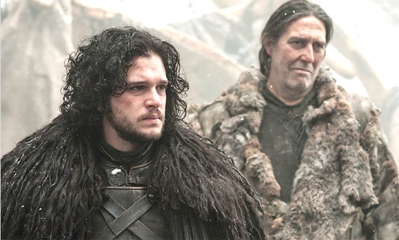 Game Of Thrones (2011-), Kit Harrington (Jon Snow) & Ciarán Hinds (Mance Rayder)
