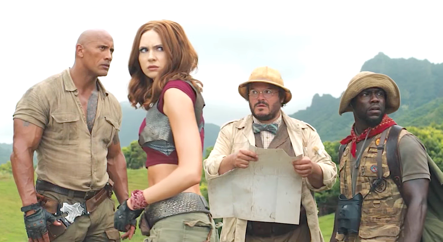 Jumanji (2017), Dwayne Johnson, Karen Gillan, Jack Black, Kevin Hart